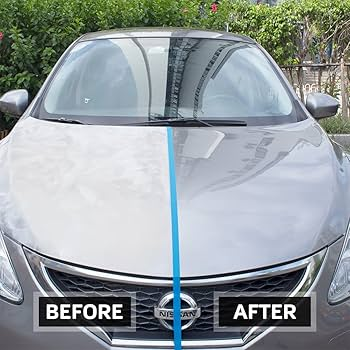Before and after paint correction comparison by Glasshouse Automotive
