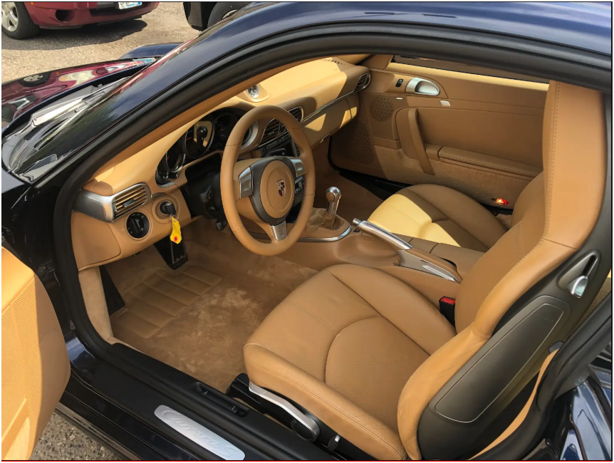 Pristine tan leather Porsche 911 interior detailed by Glasshouse Automotive